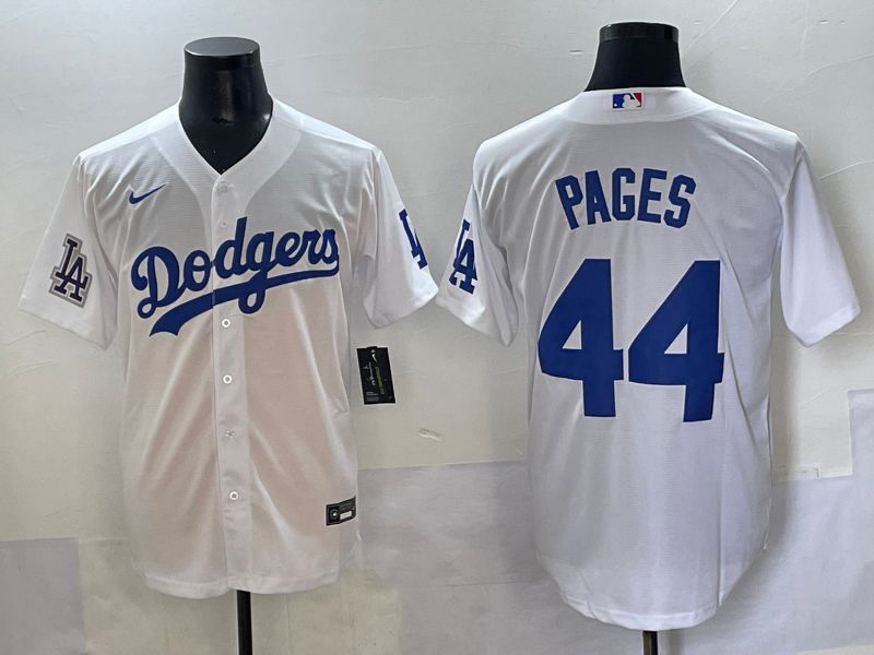Men 2025 Los Angeles Angels #44 Pages White Game Nike MLB Jersey style 7